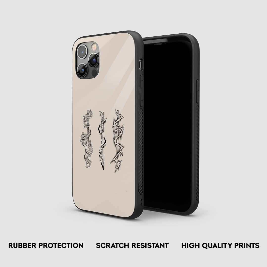 Trio Swords Silicone Armored Phone Case by Anime Phone Cover