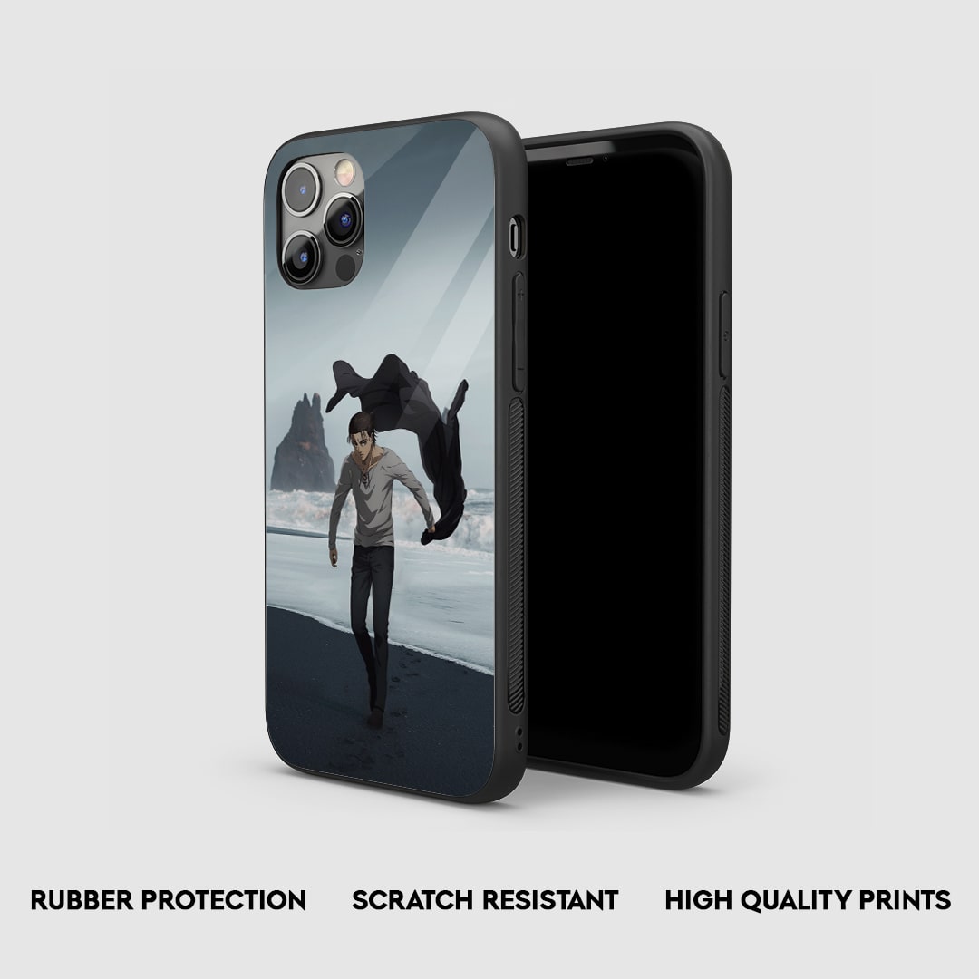 Eren Yeager Beach Silicone Armored Phone Case by Anime Phone Cover