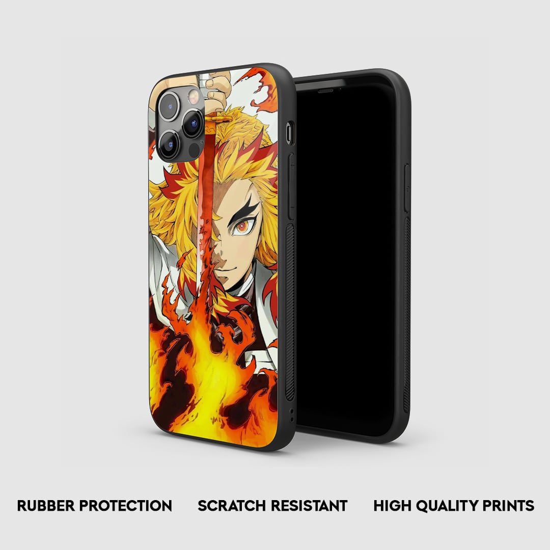 Kyojuro Nichirin Sword Silicone Armored Phone Case by Anime Phone Cover