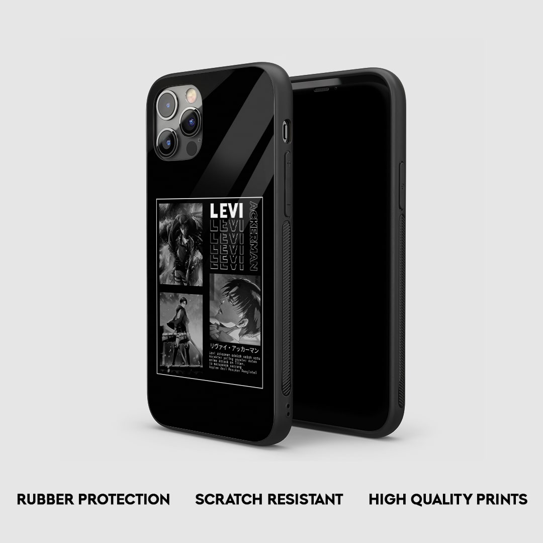 Levi Black & White Silicone Armored Phone Case by Anime Phone Cover