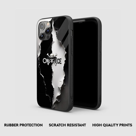 One Piece Black & White Silicone Armored Phone Case