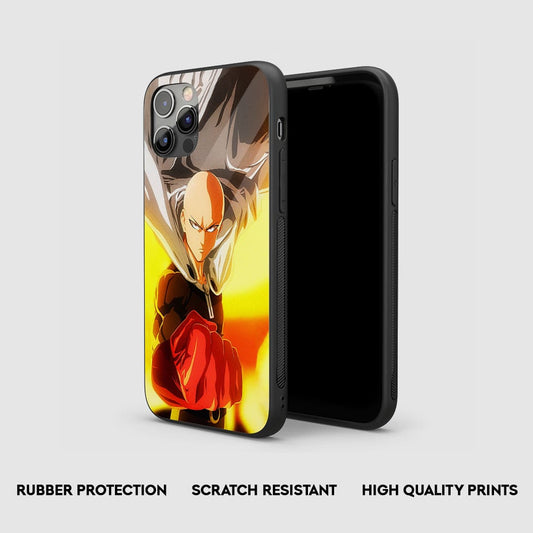 Saitama Graphic Silicone Armored Phone Case by Anime Phone Cover