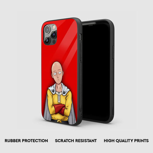 Saitama Red Silicone Armored Phone Case by Anime Phone Cover